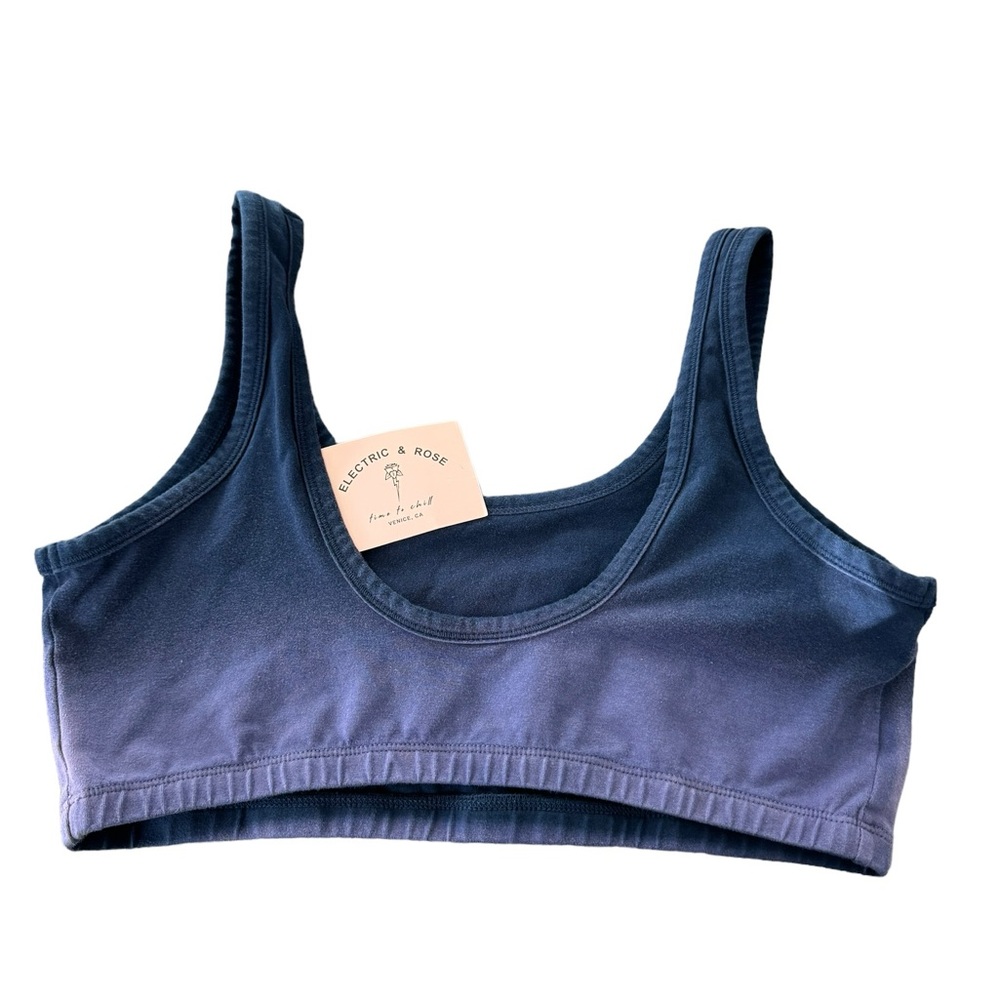 ELECTRIC AND ROSE SPORTS BRA - SUNBLEACH INDIGO BLUE NWT - Picture 4 of 8